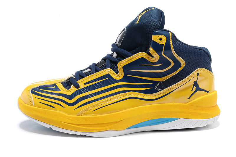 2013 Air Jordan Vintage Blue Yellow Shoes