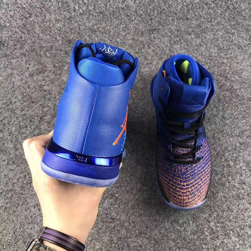 New Air Jordan XXXI Supernova Thunder Blue Orange Shoes - Click Image to Close