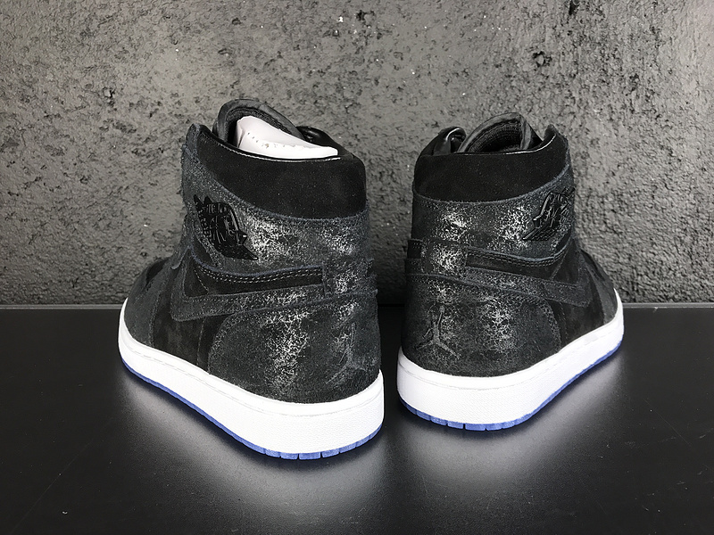 New Air Jordan 1 Retro Velvet Black White Shoes
