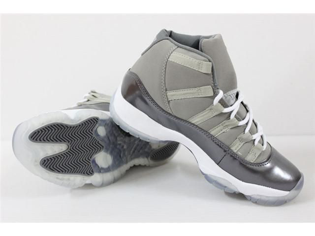 New Jordan 11 Retro Grey White Shoes - Click Image to Close