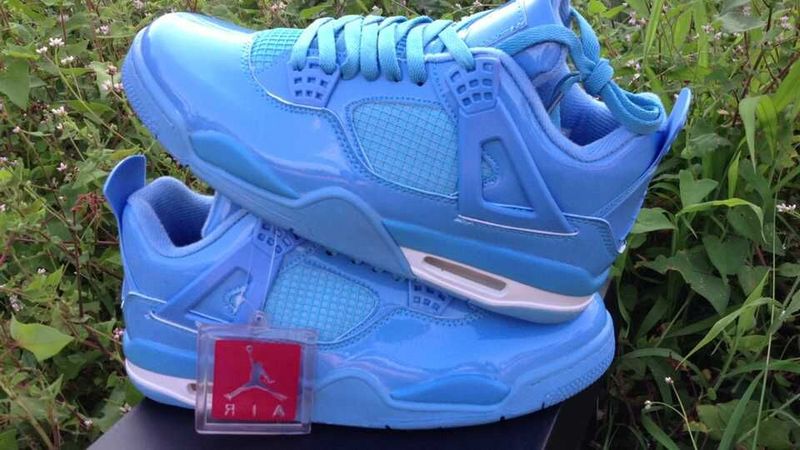 New Jordan 4 Retro All Blue Shoes