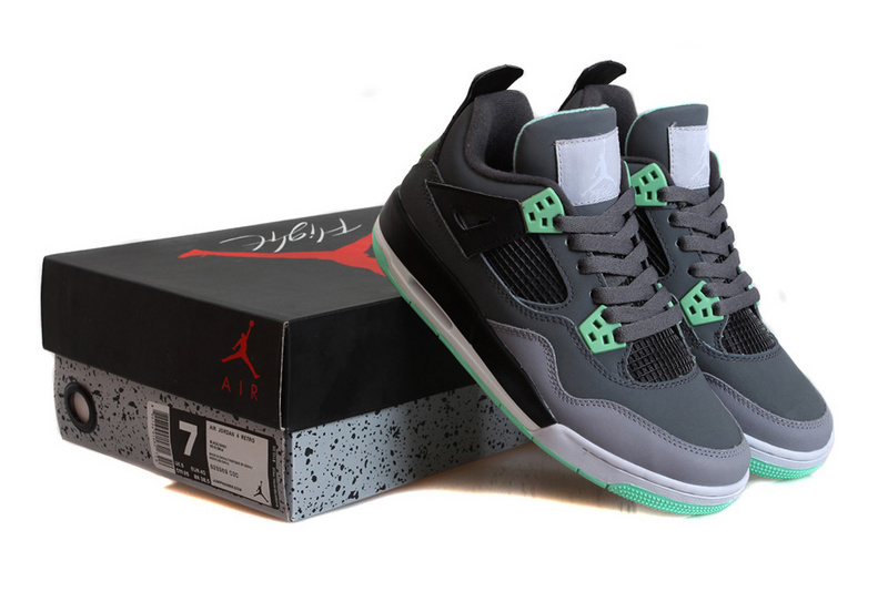 New Jordan 4 Retro Green Glow Shoes