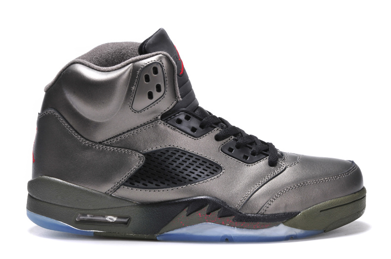 New Arrival Jordan 5 Retro Grey Black Shoes