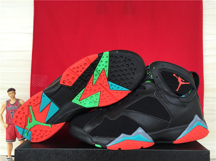 New Jordan 7 Retro Black Red Blue