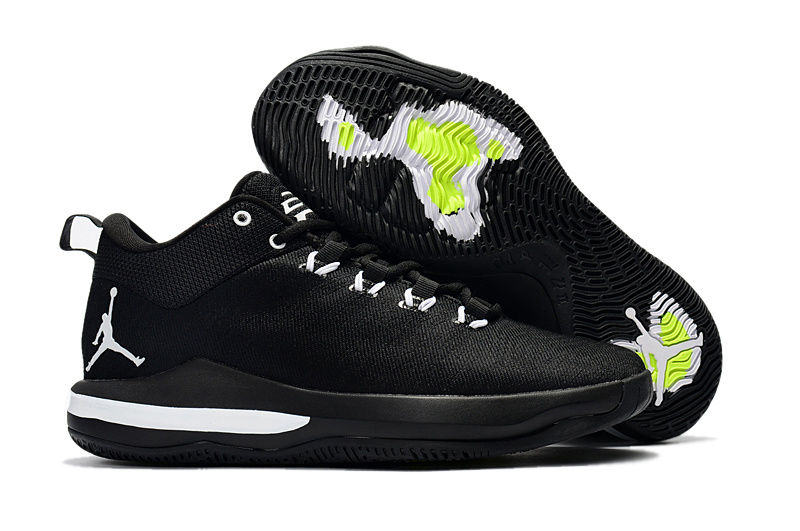 New Jordan CP3 X Elite All Black White Shoes - Click Image to Close