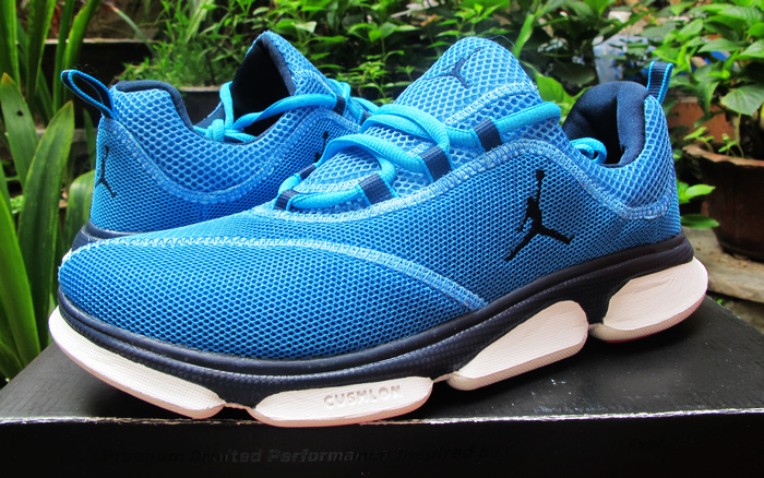 New Jordan Running Shoes Blue Black White - Click Image to Close