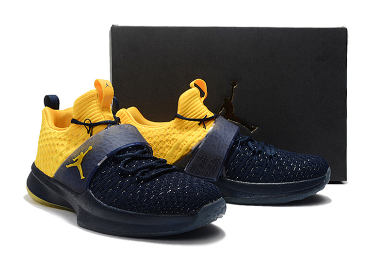 New Jordan Trainer II Deep Blue Yellow - Click Image to Close