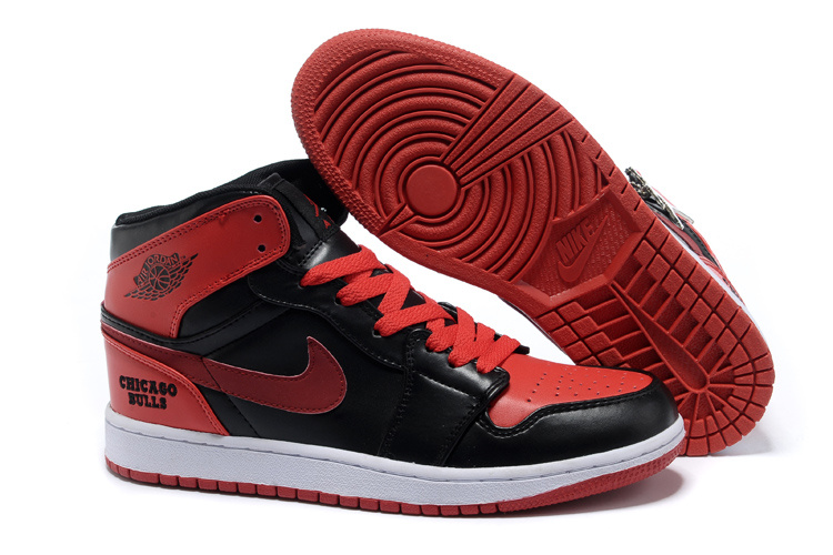 New Original Air Jordan 1 Black Red Shoes