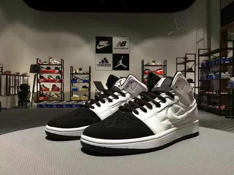 Newly Air Jordan 1 Retro White Black Shoes