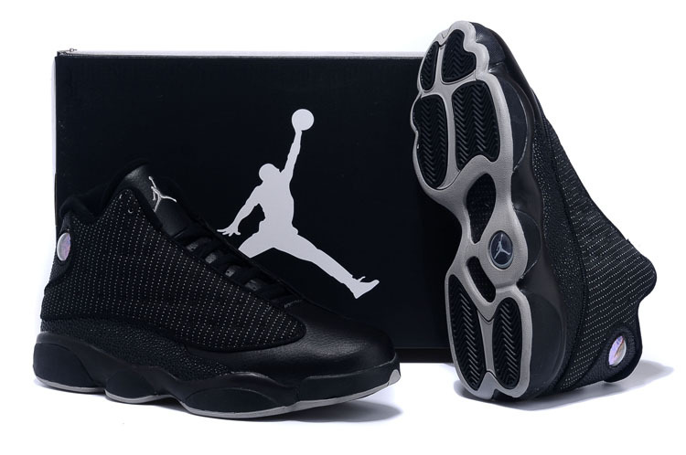 Official Air Jordan 13 Retro All Black Shoes