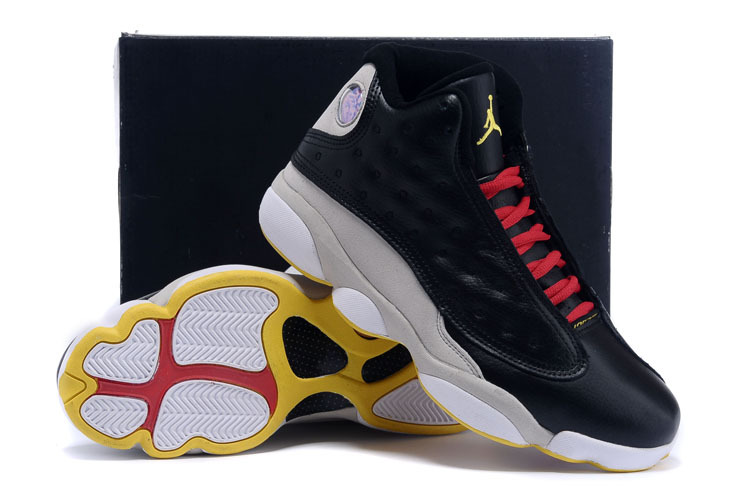 Official Air Jordan 13 Retro Black Red Grey Yellow