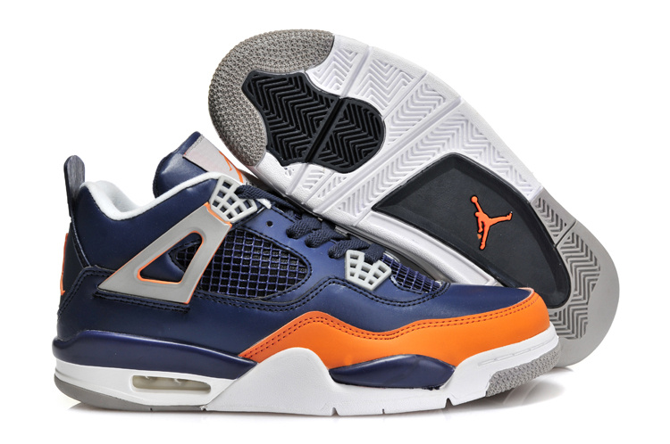 navy blue and orange jordans