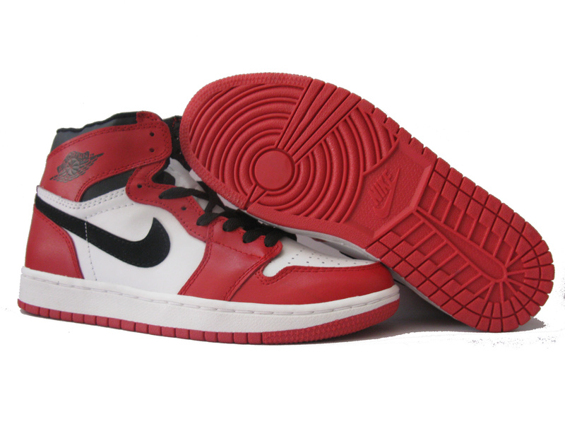 Air Jordan 1 Red White Black Shoes