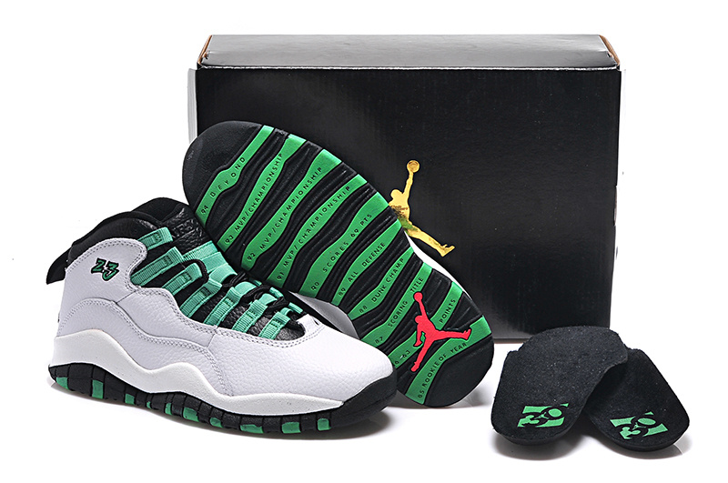 Original White Green Black Air Jordan 10 Retro Bulls Over Broadway Shoes - Click Image to Close