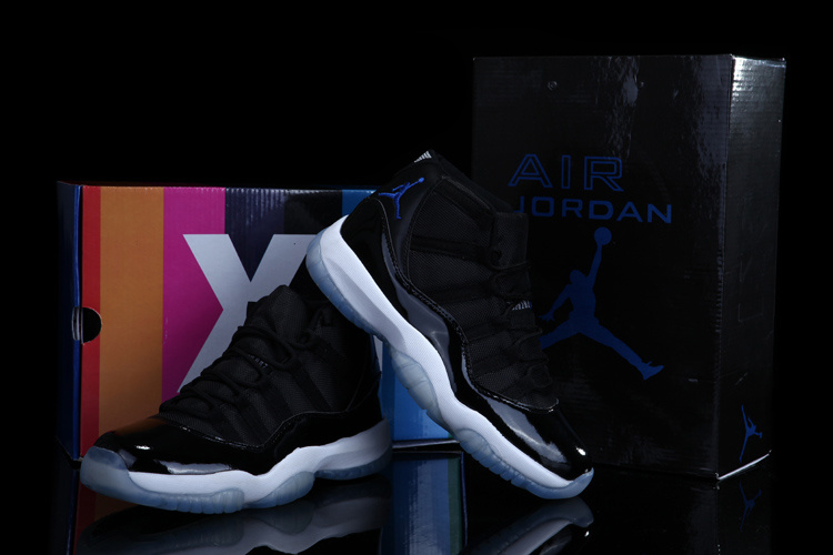 Real Rainbow Package Air Jordan 11 Concord Black White Shoes - Click Image to Close