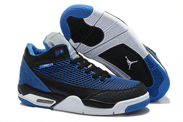 Special Air Jordan Flight Club 80S Dark Blue Black Shoes - Click Image to Close