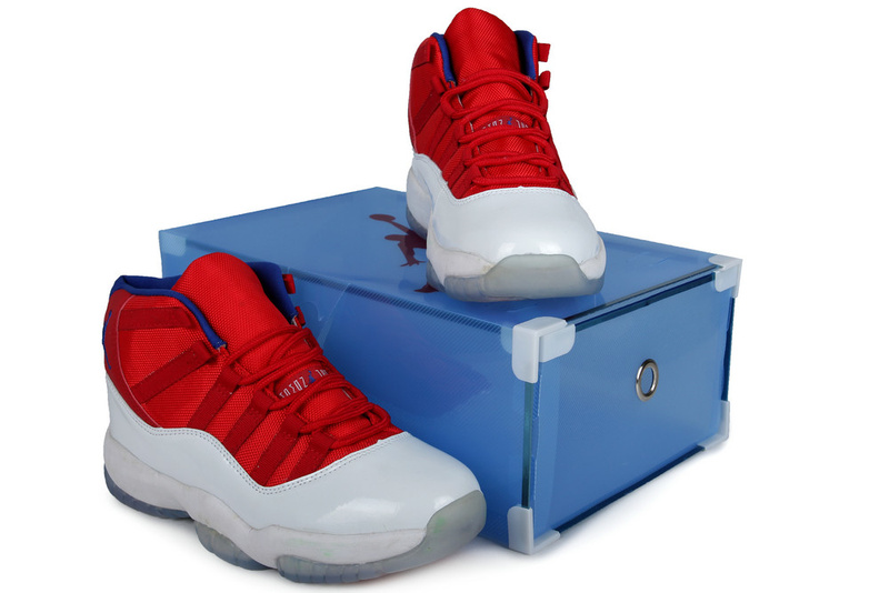 Summer Air Jordan 11 Red White Crystal Transparent Package