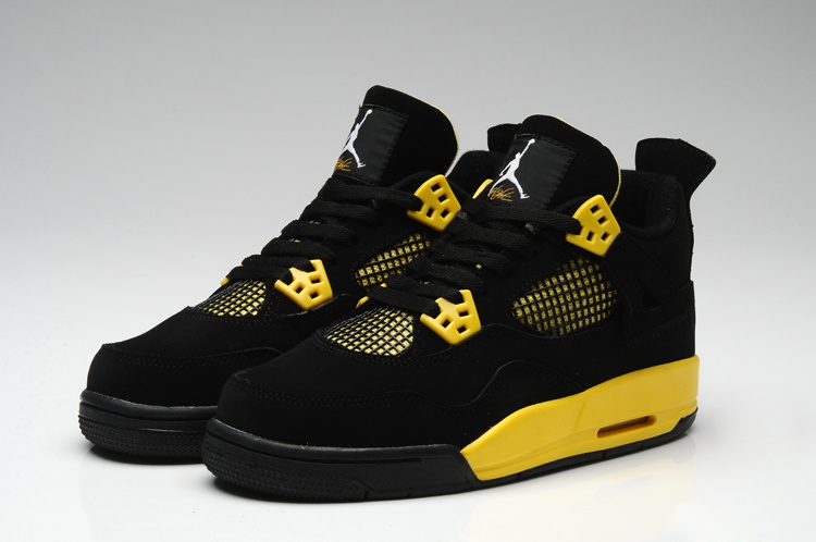 black and yellow jordans women's