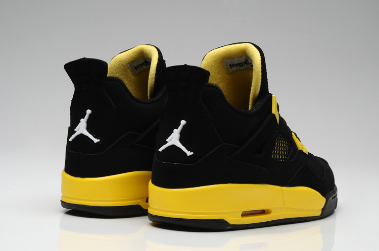 Thor Air Jordan 4 Black Yellow For Women