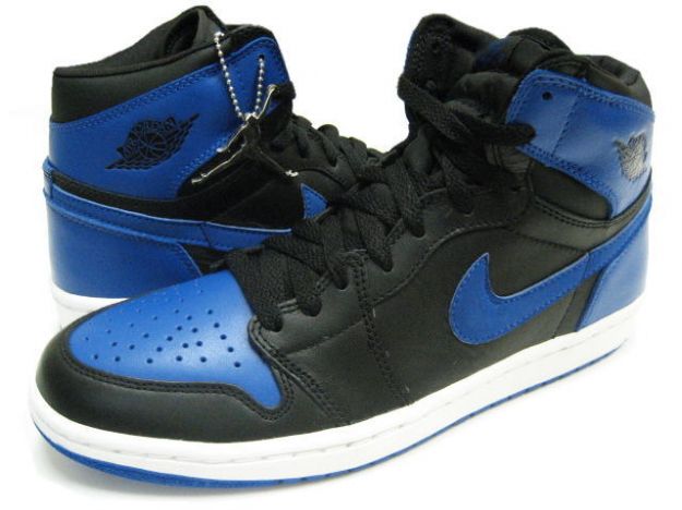 Air Jordan 1 Black Royal Blue White Shoes