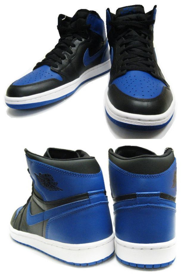 Air Jordan 1 Black Royal Blue White Shoes