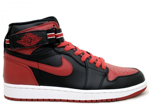 Air Jordan 1 High Strap Lack Varsity Red White Shoes - Click Image to Close