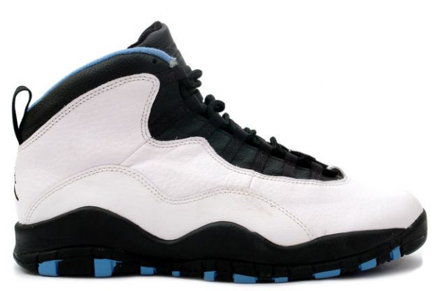 air jordan 10 charlotte hornets white black dark powder blue shoes - Click Image to Close