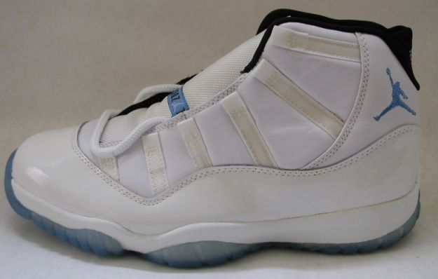 jordan 11 columbia white blue black shoes