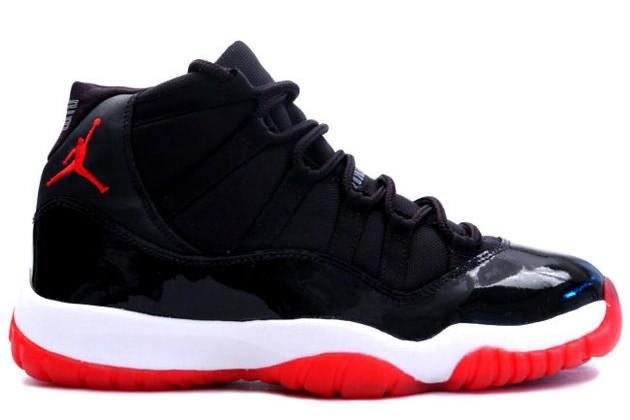 Jordan 11 Retro black varsity red white shoes