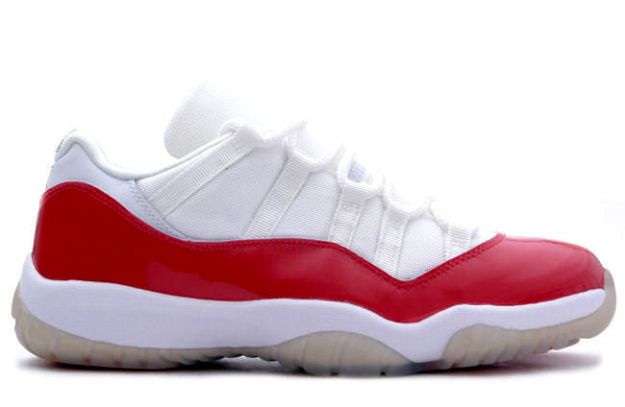 Jordan 11 Retro low white varsity red shoes