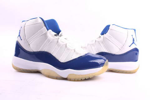 Jordan 11 Retro white blue shoes