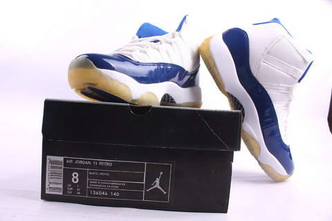 Jordan 11 Retro white blue shoes
