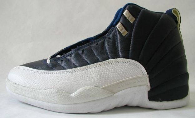 jordan 12 obsidian obsidian white french blue shoes - Click Image to Close