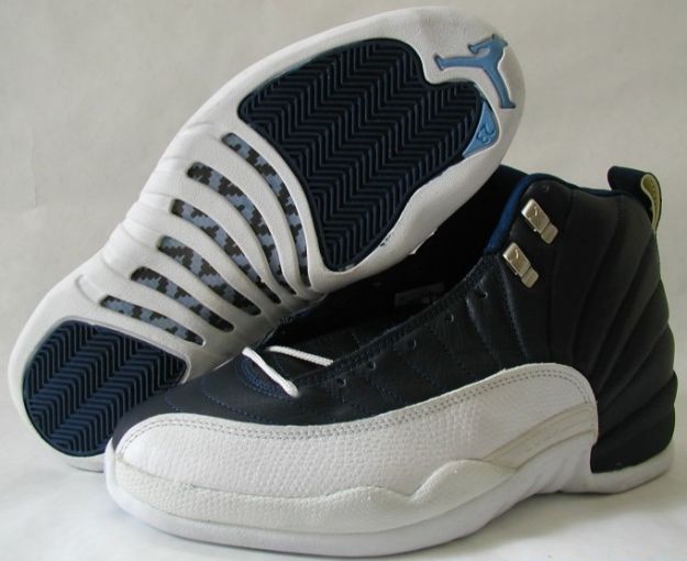 jordan 12 obsidian obsidian white french blue shoes - Click Image to Close