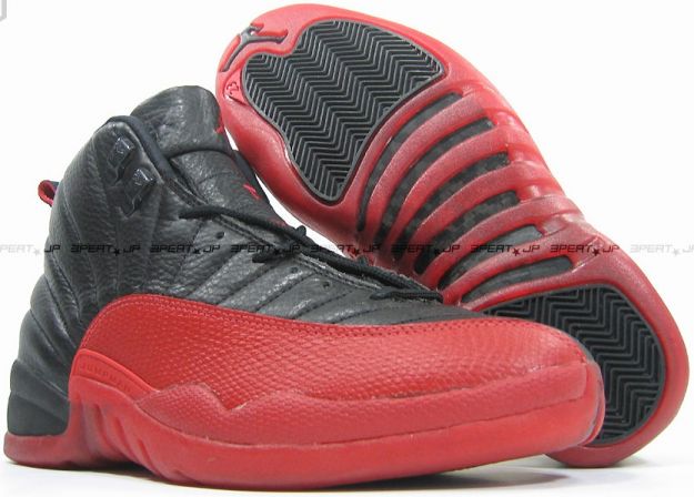 jordan 12 playoffs black varsity red shoes - Click Image to Close