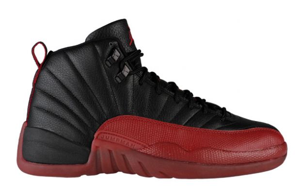 Jordan 12 Retro playoffs black varsity red shoes