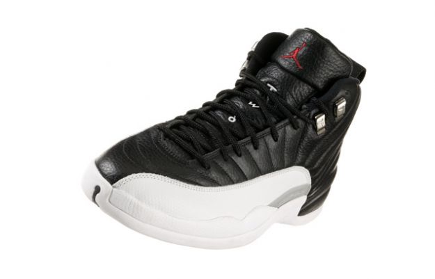Jordan 12 Retro playoffs black white shoes - Click Image to Close