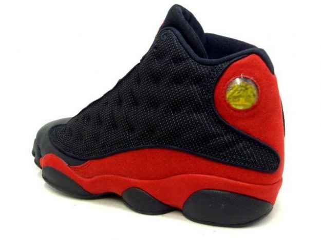 jordan 13 black varsity red shoes