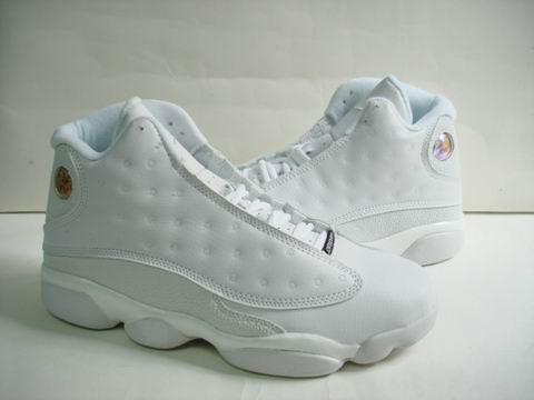 Jordan 13 Retro all white shoes - Click Image to Close