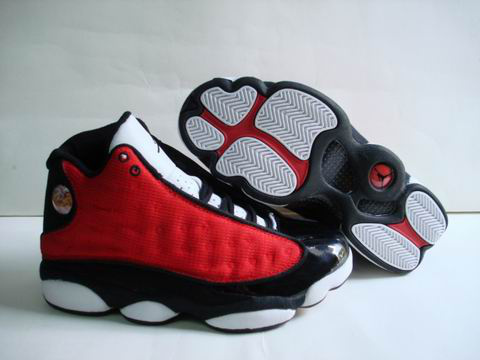 white black red jordan 13