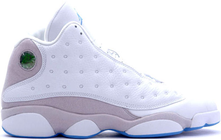 Jordan 13 Retro white grey university blue shoes