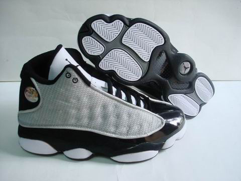 Jordan 13 Retro white lgrey black shoes