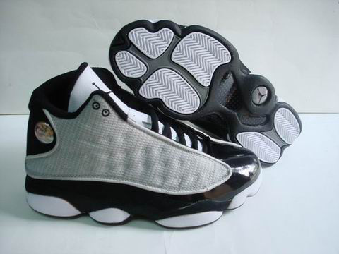 Jordan 13 Retro white lgrey black shoes - Click Image to Close