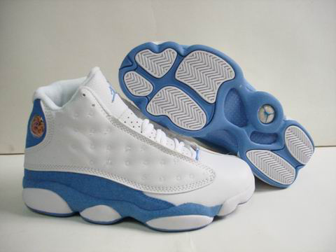 Jordan 13 Retro white light blue shoes - Click Image to Close