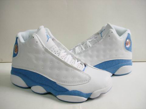 Jordan 13 Retro white light blue shoes - Click Image to Close