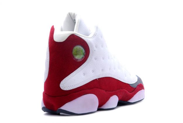 Jordan 13 Retro white team red flint grey shoes - Click Image to Close