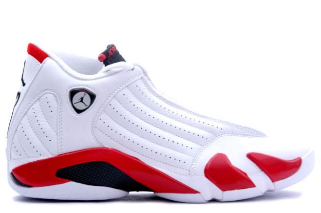 Jordan Retro 14 white black varsity red shoes