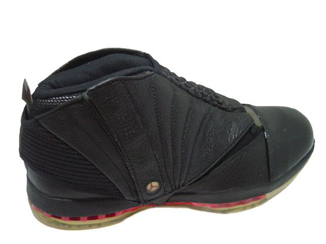 air jordan 16 black varsity red shoes