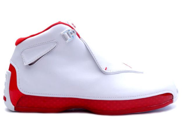 air jordan 18 white varsity red shoes