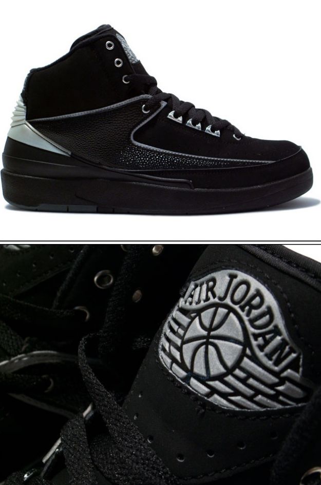 Air Jordan 2 Retro Black Chrome Shoes - Click Image to Close